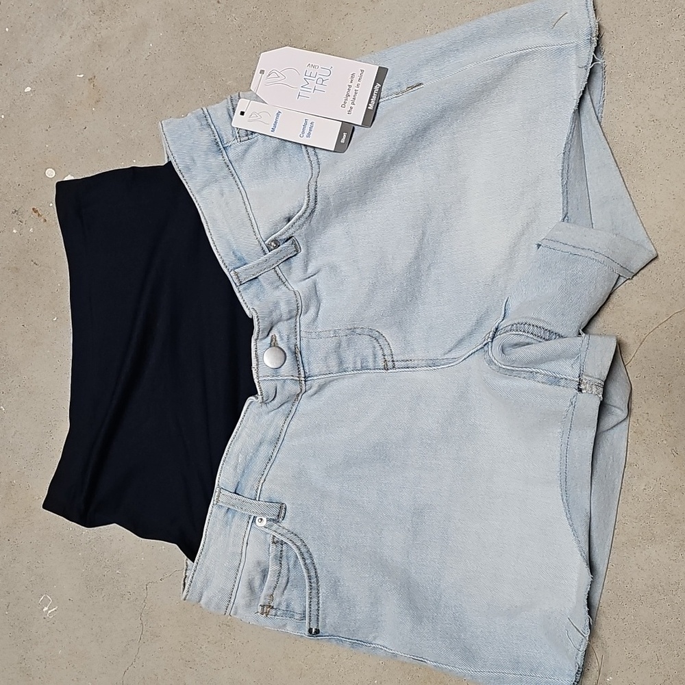 Nwt Maternity Jean Shorts - Light Blue
